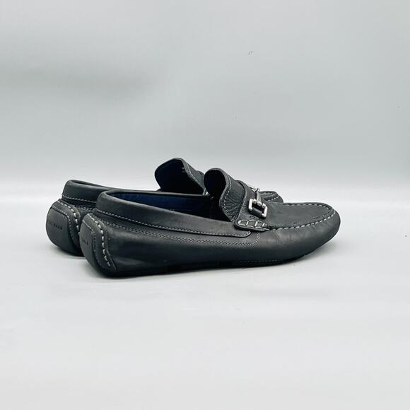 Cole Haan Shoes Mens 7 Gray Leather Bit Driving Moc Loafers Casual Comfort main image 4